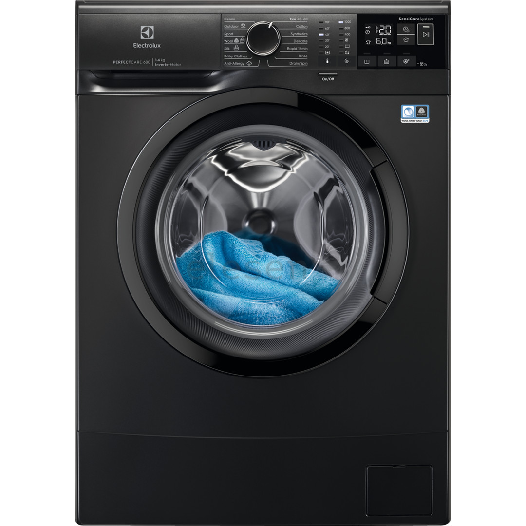 Electrolux PerfectCare 600, 6 kg, gylis 42.7 cm, 1000 rpm, tamsiai sidabrinė - Skalbimo mašina