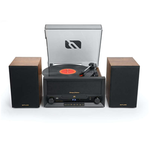 Muse MT-120 MB, CD, USB, Bluetooth, patefonas, juodas/rudas - Muzikinis centras MT-121CO