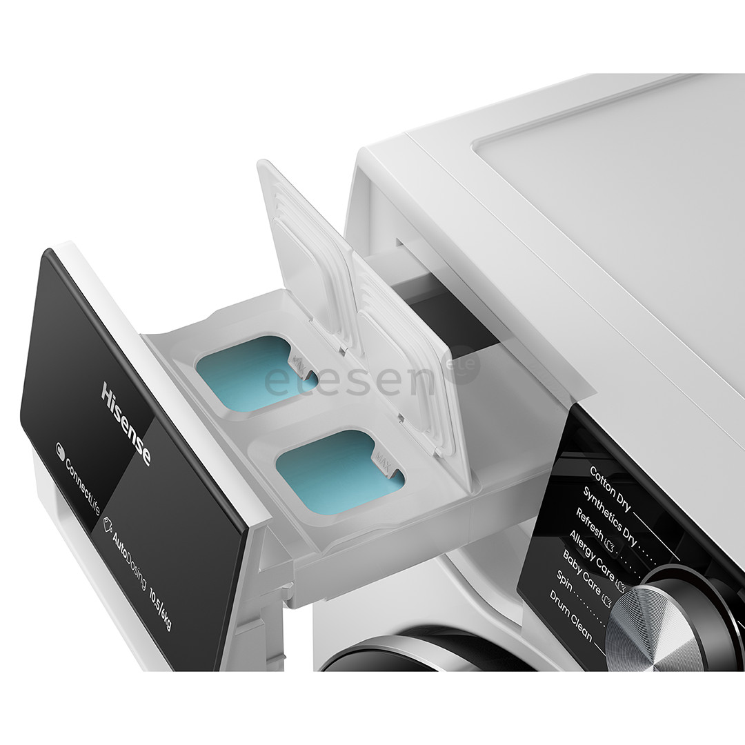 Hisense, 10.5 kg / 6 kg, gylis 59 cm, 1400 aps./min. - Skalbimo mašina - džiovyklė