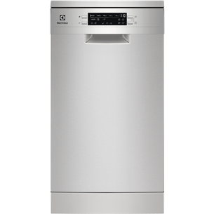 Electrolux 600 Slim, 10 komplektų talpa, nerūdijančio plieno - Indaplovė ESS43210SX