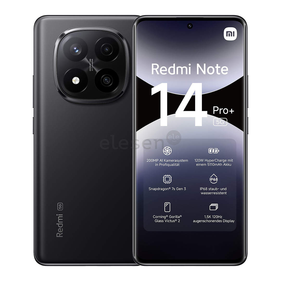 Xiaomi Redmi Note 14 Pro+ 5G, juodas – Išmanusis telefonas