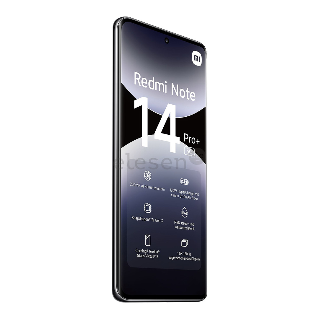 Xiaomi Redmi Note 14 Pro+ 5G, juodas – Išmanusis telefonas