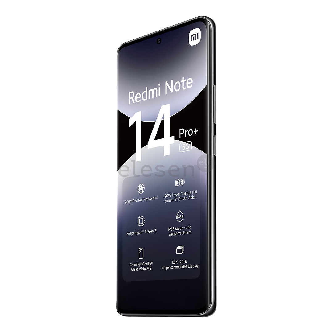 Xiaomi Redmi Note 14 Pro+ 5G, juodas – Išmanusis telefonas