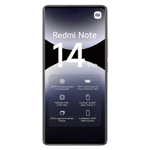 Xiaomi Redmi Note 14 Pro, 8 GB, 256 GB, juodas - Išmanusis telefonas