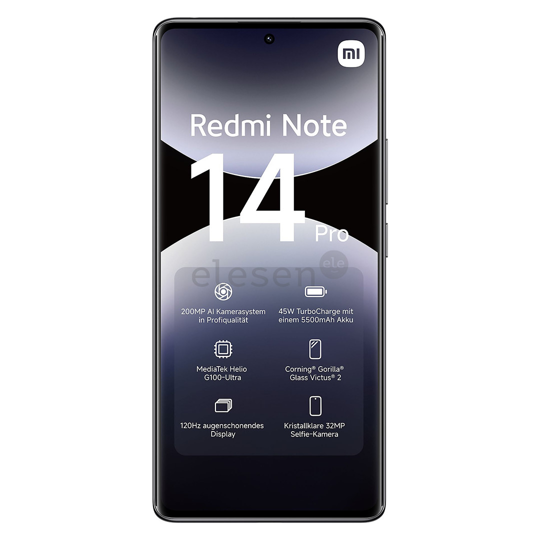Xiaomi Redmi Note 14 Pro, 8 GB, 256 GB, midnight black - Smartphone