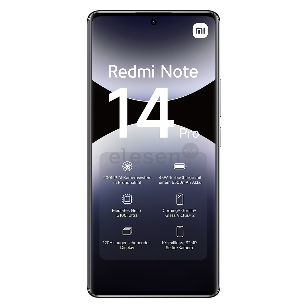 Xiaomi Redmi Note 14 Pro, 8 GB, 256 GB, juodas - Išmanusis telefonas