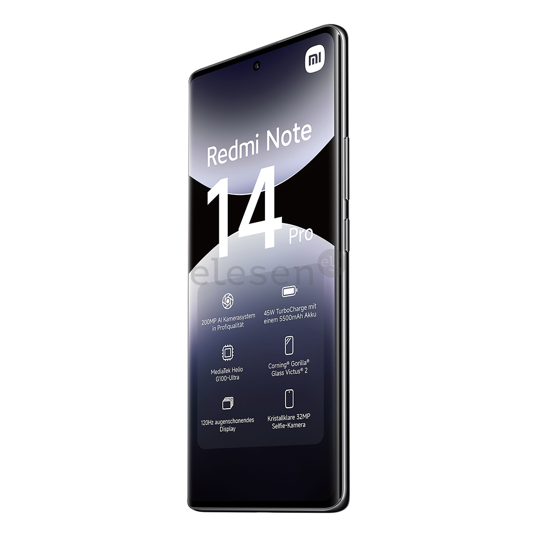 Xiaomi Redmi Note 14 Pro, 8 GB, 256 GB, juodas - Išmanusis telefonas