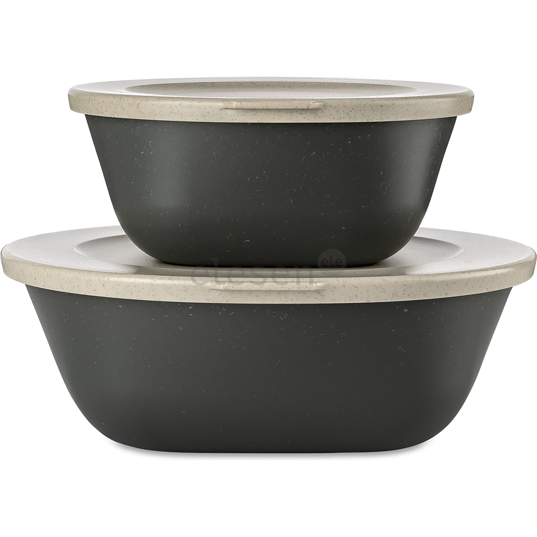 Koziol Connect Box Kopenhagen Organic Nature, dark grey, 2 pcs - Containers