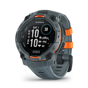 Garmin Instinct 3 Solar, 45 mm, pilkas - Sportinis laikrodis 010-02934-01