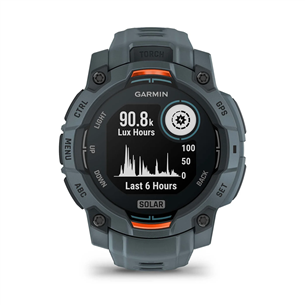 Garmin Instinct 3 Solar, 45 mm, pilkas - Sportinis laikrodis