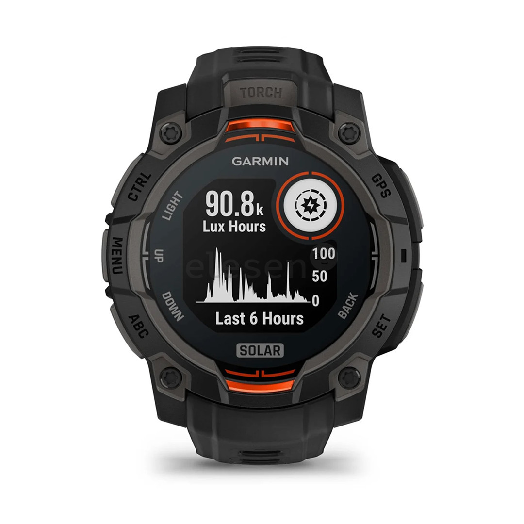 Garmin Instinct 3 Solar, 45 мм, черный - Спортивные часы