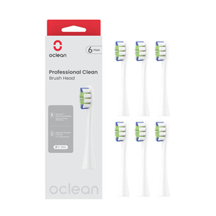Oclean Professional Clean, 6 vnt., balti - Dantų šepetėlių antgaliai PR000132365