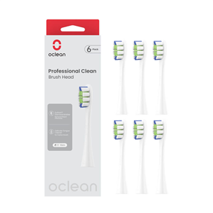 Oclean Professional Clean, 6 vnt., balti - Dantų šepetėlių antgaliai PR000132365