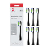 Oclean Professional Clean, 6 vnt., juodi - Dantų šepetėlių antgaliai