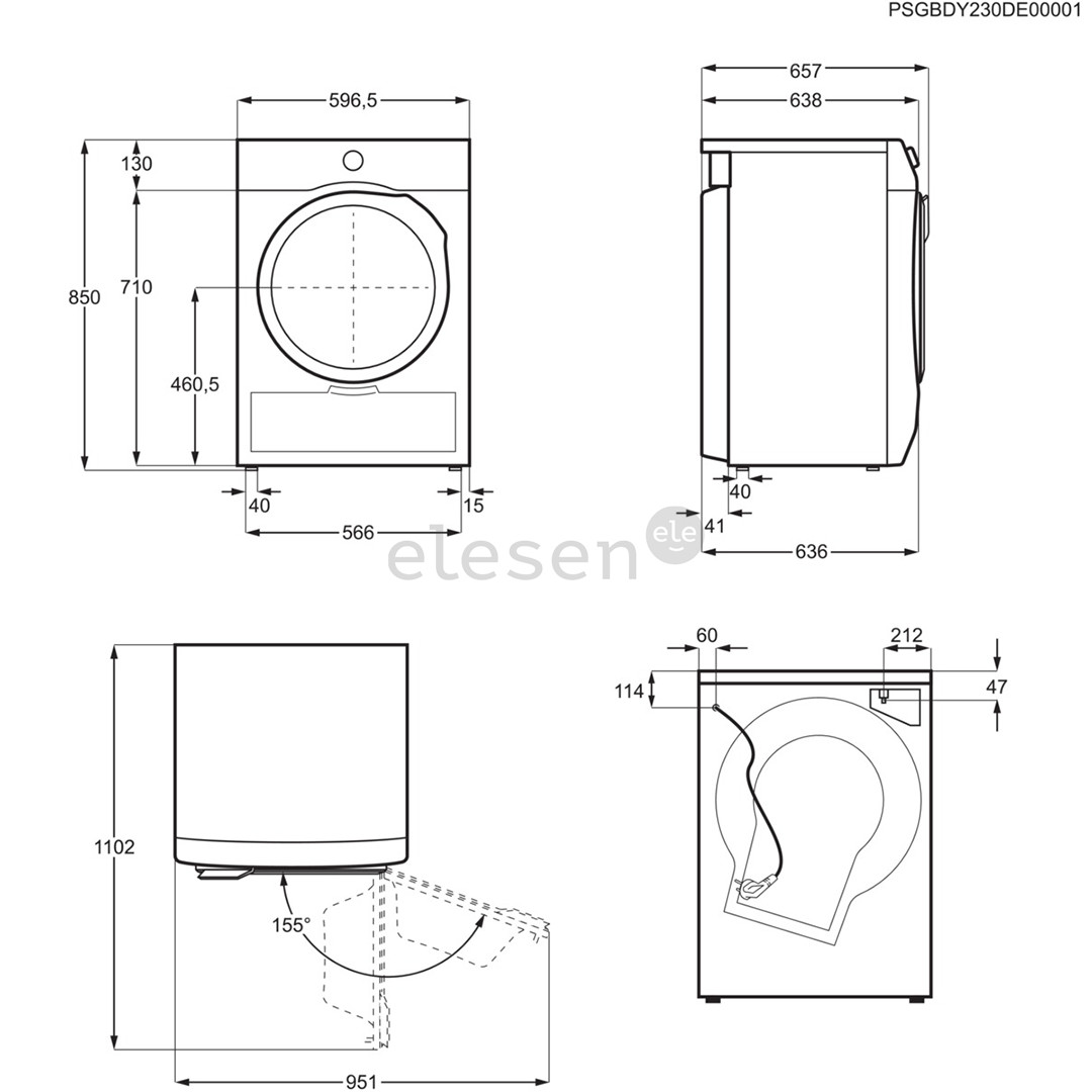 AEG 8000 Series AbsoluteCare, 8 kg, depth 63.6 cm - Clothes dryer