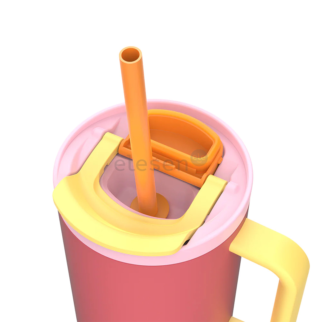 Kambukka Rio Tumbler, 950 ml, Pink Papaya, raudona/geltona - Termogertuvė