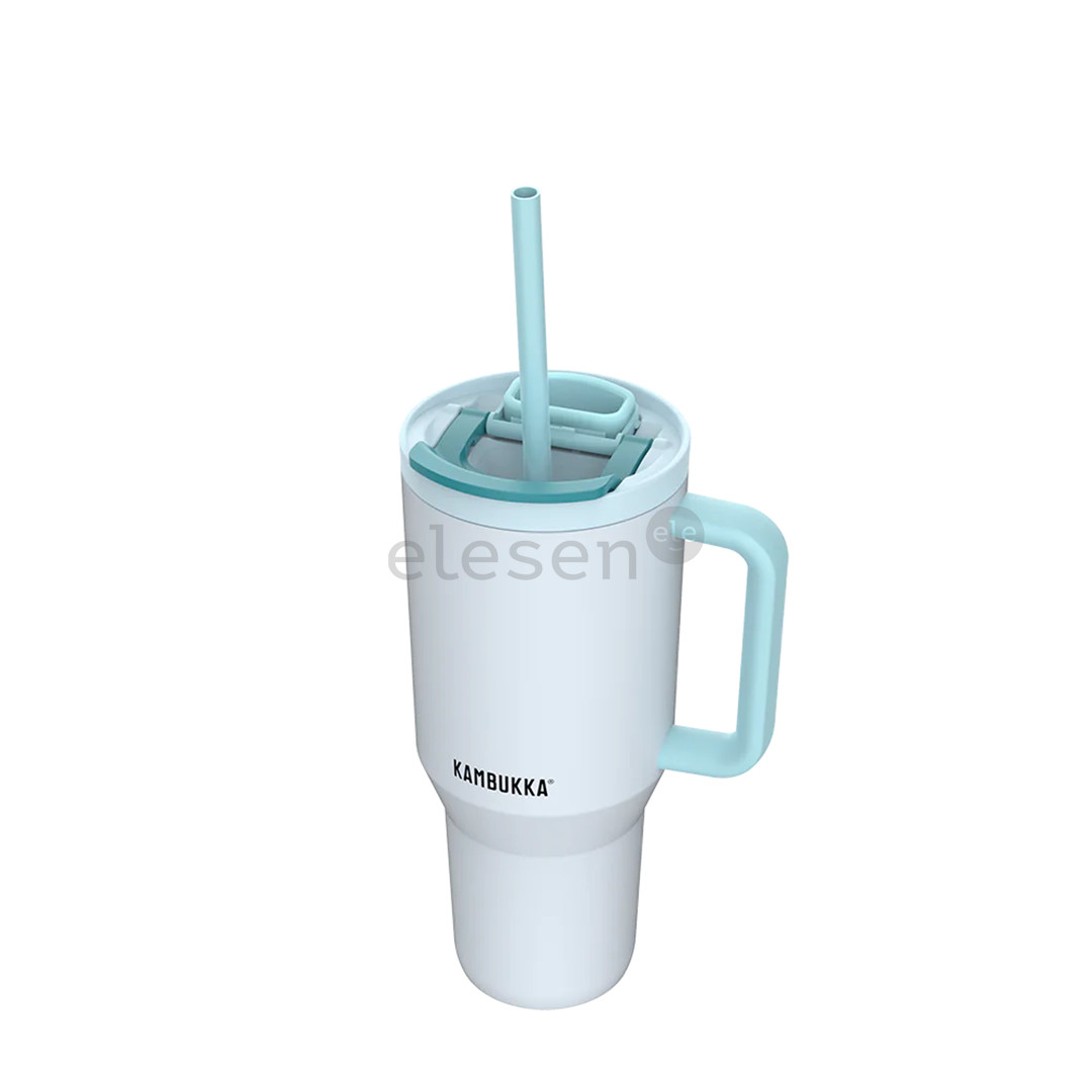 Kambukka Rio Tumbler, 950 ml, Frosty Coconut, balta/mėlyna - Termogertuvė