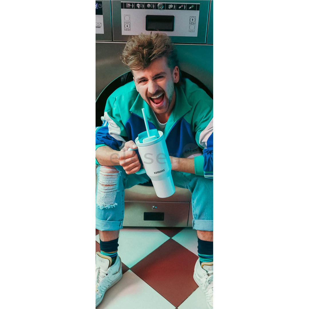 Kambukka Rio Tumbler, 950 ml, Frosty Coconut, balta/mėlyna - Termogertuvė