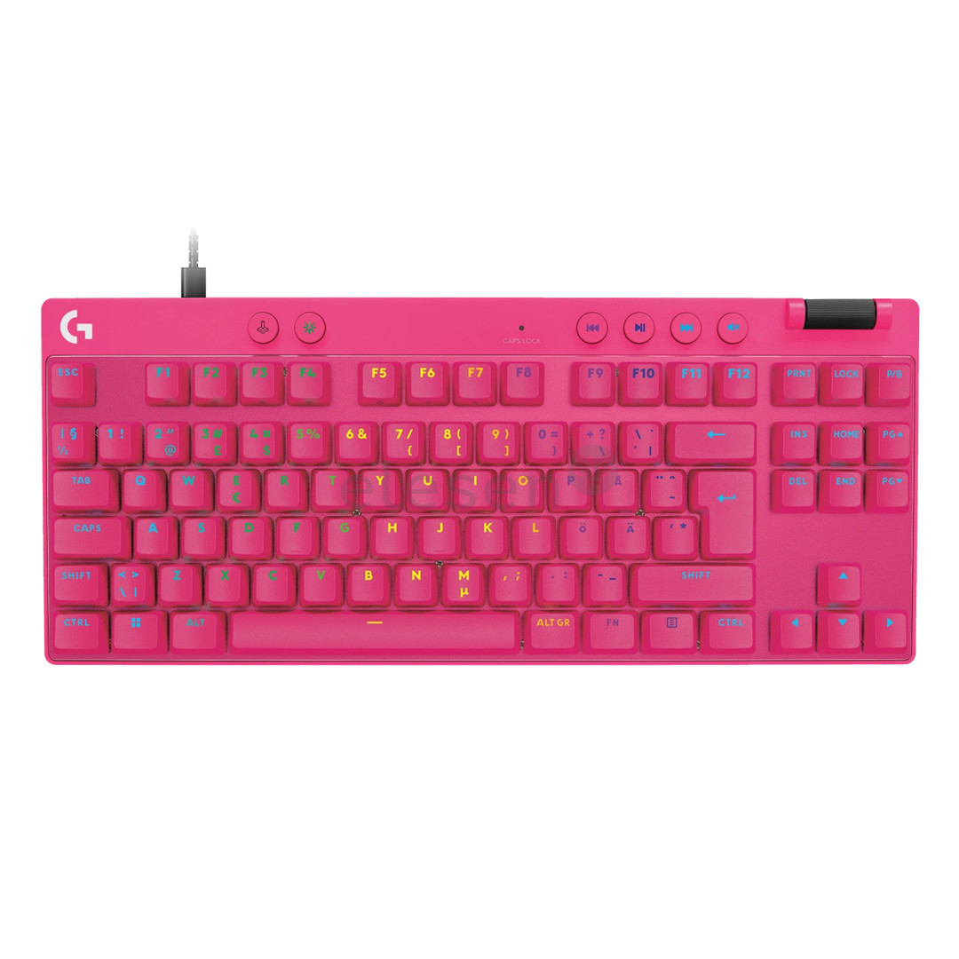 Logitech Pro X TKL Rapid, SWE, розовый - Клавиатура