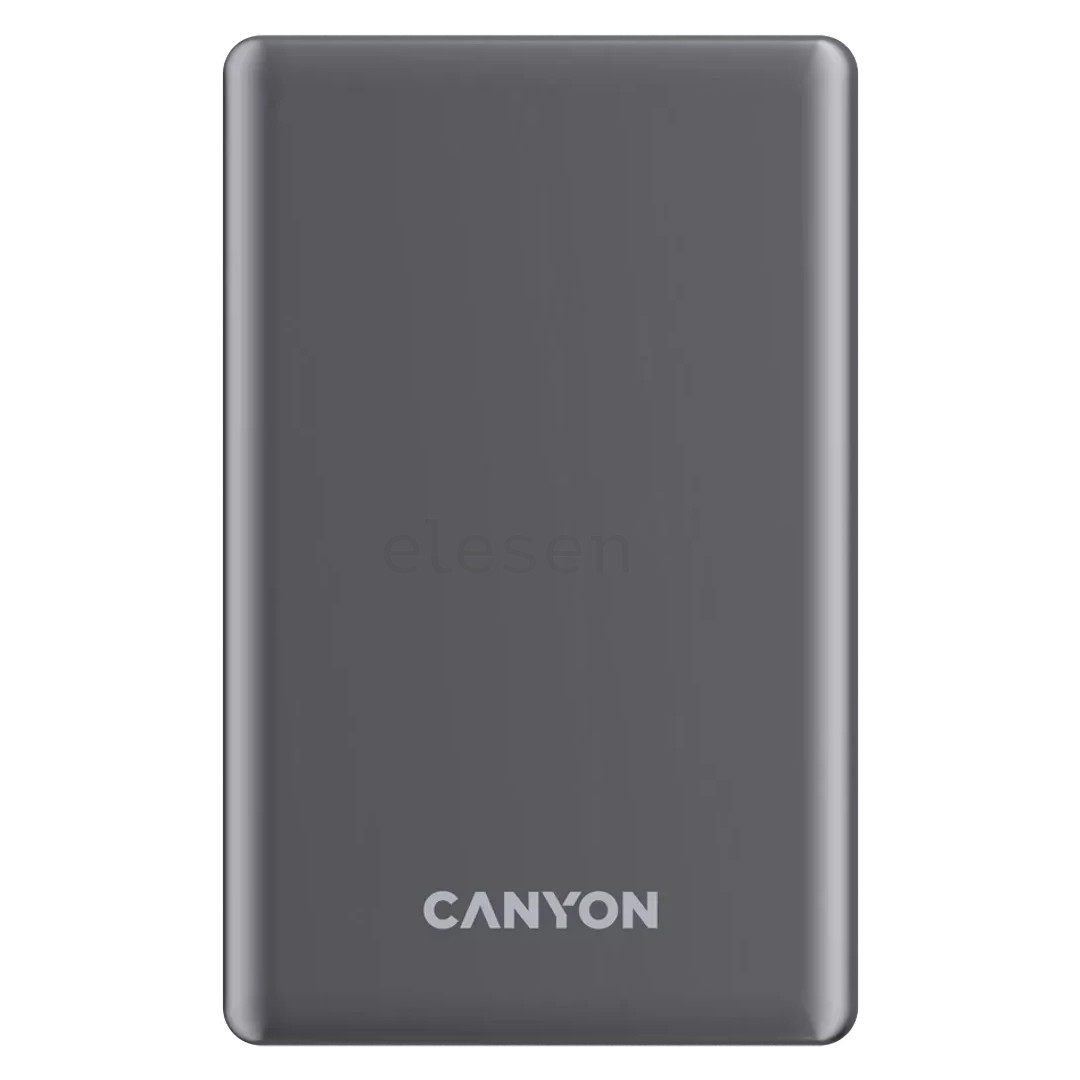 Canyon OnCharge 505 Slim Magsafe, 5000 mAh, wireless charging, USB-C, dark gray - Powerbank