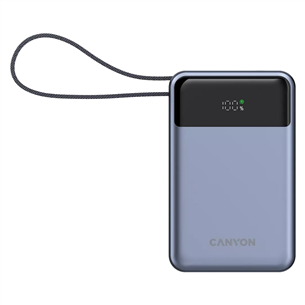 Canyon OnPower PB-600, 20000 mAh, USB-A, USB-C, juoda/sidabrinė - Išorinė baterija CNS-CPB600DG