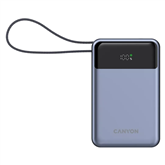 Canyon OnPower PB-600, 20000 mAh, USB-A, USB-C, juoda/sidabrinė - Išorinė baterija