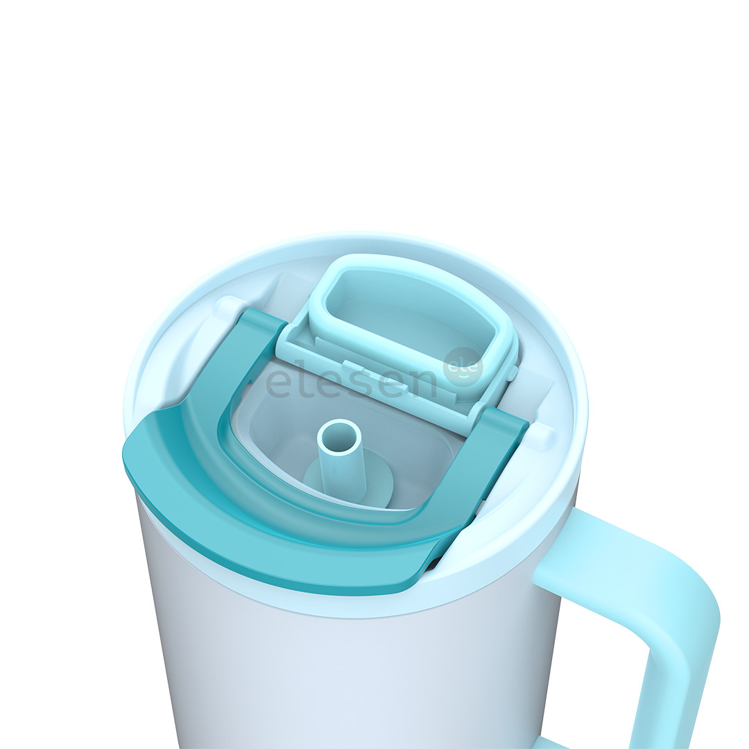 Kambukka Rio Tumbler, 950 ml, Frosty Coconut, balta/mėlyna - Termogertuvė