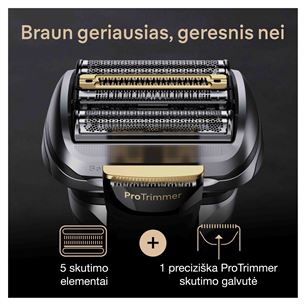 Braun Series 9 Pro, juoda - Skustimosi mašinėlė