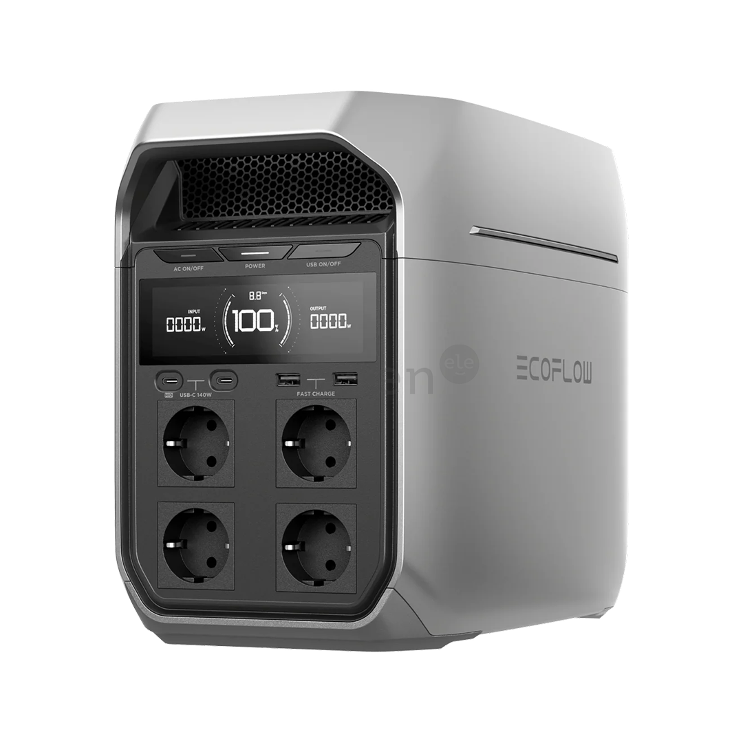 EcoFlow Delta 3 Plus, 1024 Wh, sidabro spalvos - Maitinimo šaltinis