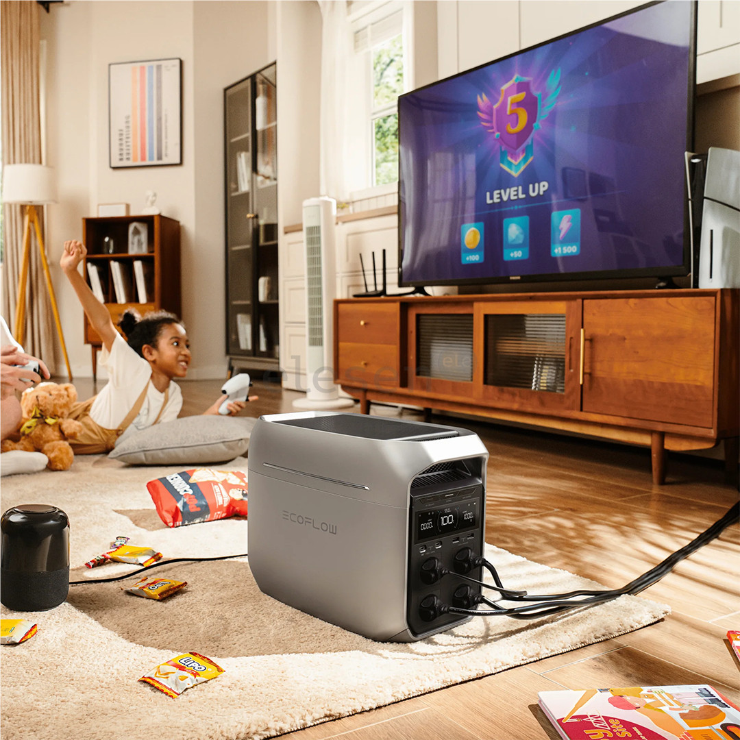 EcoFlow Delta 3 Plus, 1024 Wh, sidabro spalvos - Maitinimo šaltinis