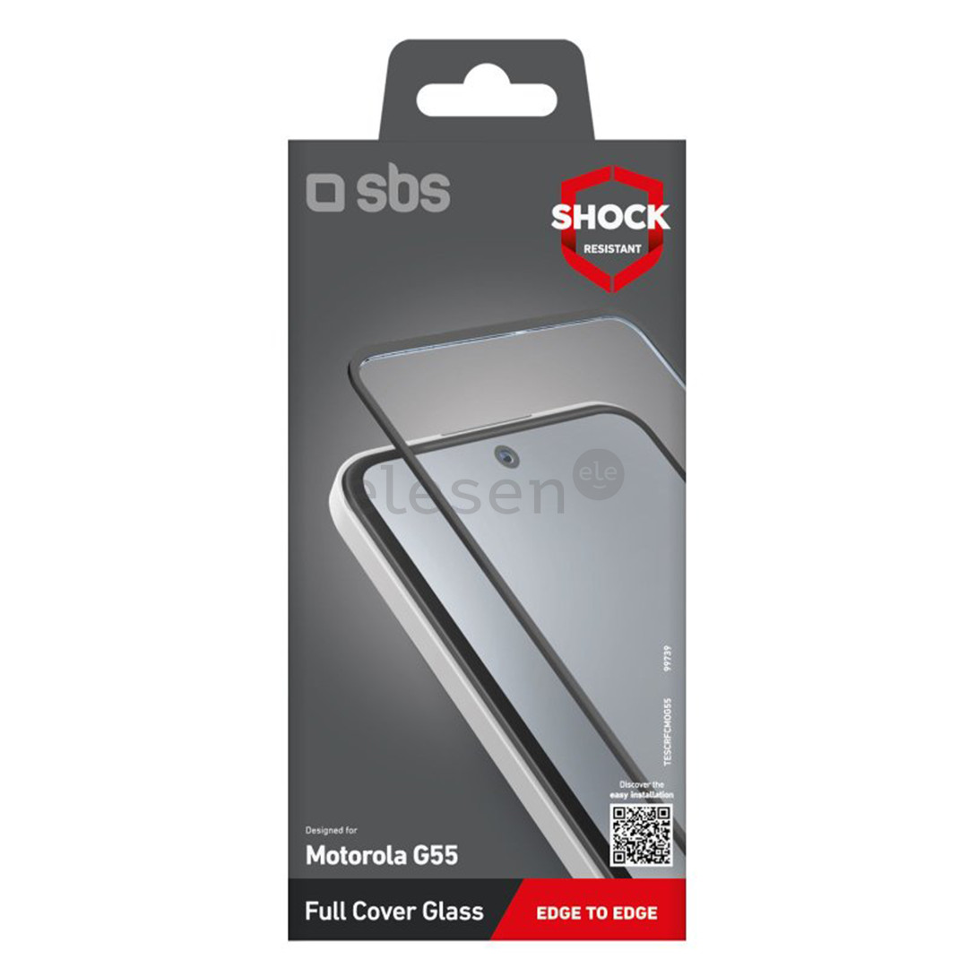 SBS Full Cover Glass, Motorola G55, прозрачный - Защита для экрана