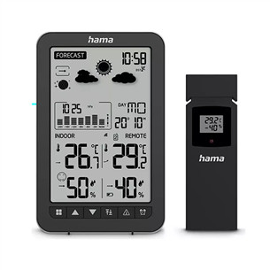 Hama Ko Samui, black - Thermometer/Hygrometer 00222219