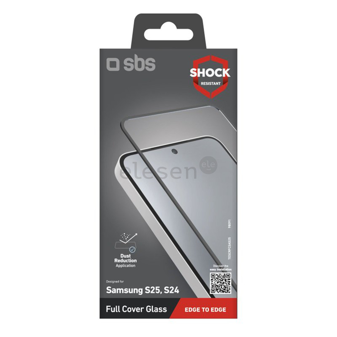 SBS Full Cover Glass, Samsung S25/S24, прозрачный - Защита для экрана