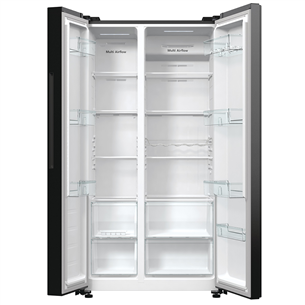 Hisense, No Frost, 550 L, aukštis 179 cm, juodas - SBS-Šaldytuvas