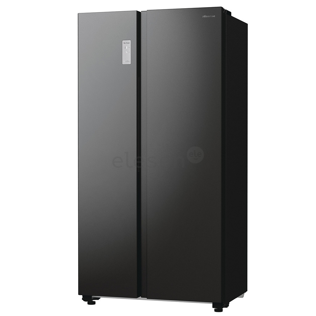 Hisense, No Frost, 550 L, height 179 cm, black - SBS-Refrigerator