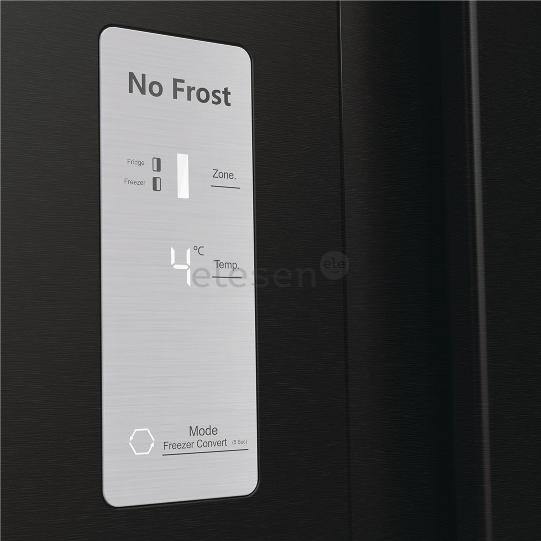 Hisense, No Frost, 550 L, height 179 cm, black - SBS-Refrigerator