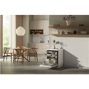 Miele AutoDos, 14 komplektų talpa, plotis 60 cm, balta- Indaplovė