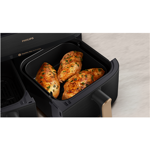 Philips 5000 Series Dual Basket, 2750 W, 9 L, juoda - Karšto oro gruzdintuvė