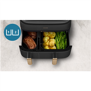 Philips 5000 Series Dual Basket, 2750 W, 9 L, black - Airfryer