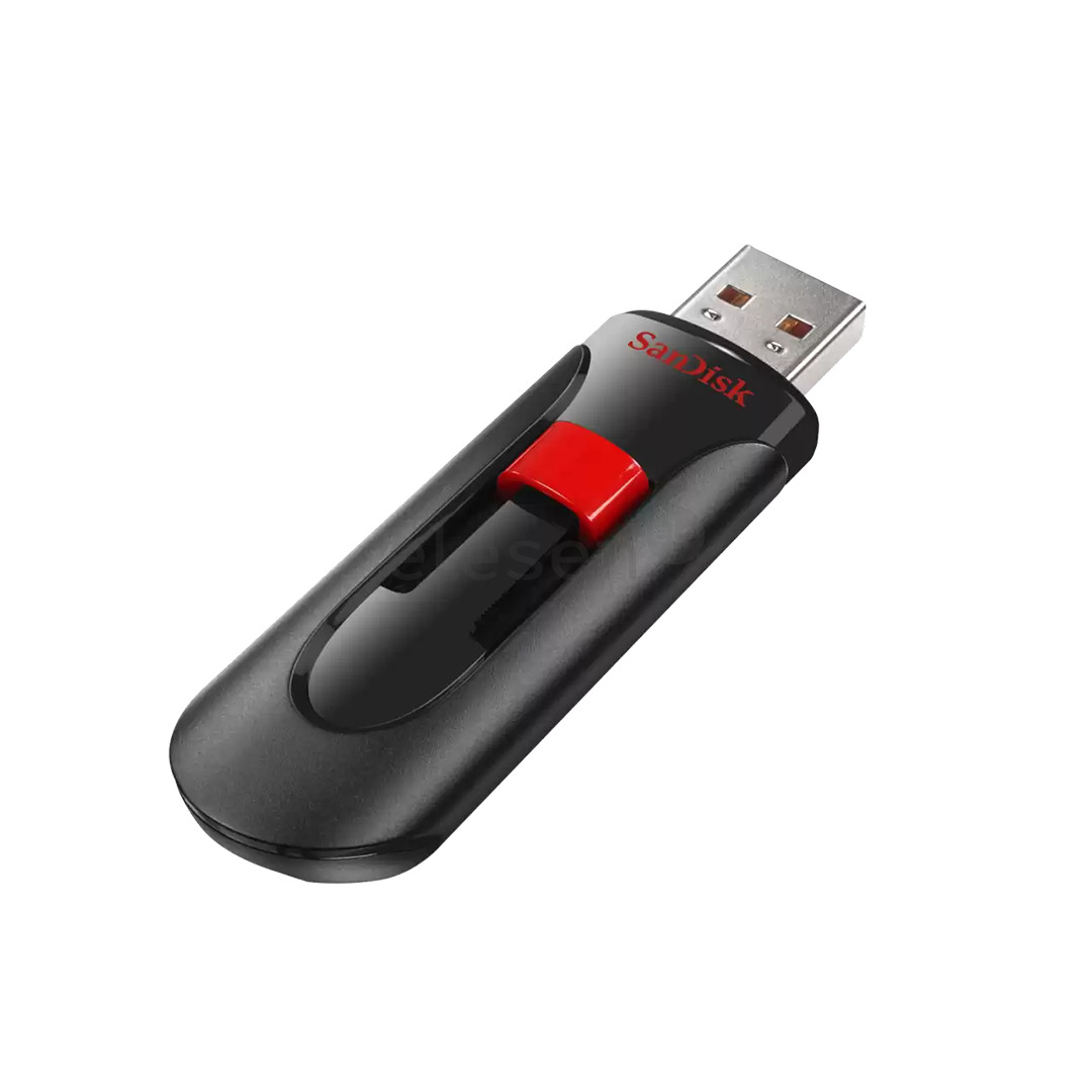 SanDisk Cruzer Glide, 128 GB, juoda - USB atmintinė
