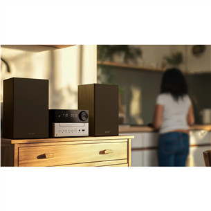 Philips TAM3205, 2.0, juodas/sidabro spalvos - Muzikinis centras
