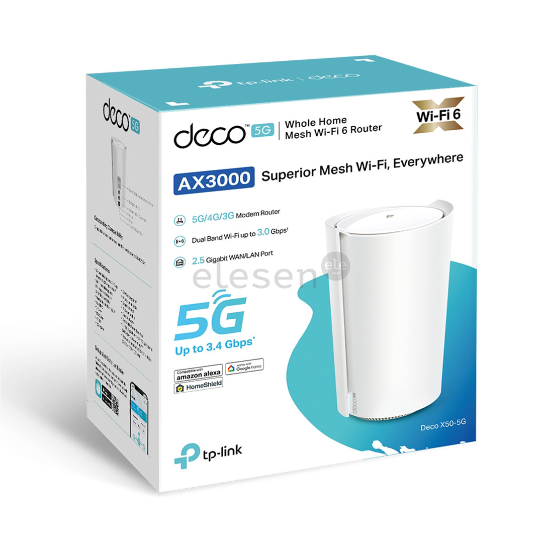 TP-Link Deco X50-5G, baltas - Wi-Fi maršrutizatorius