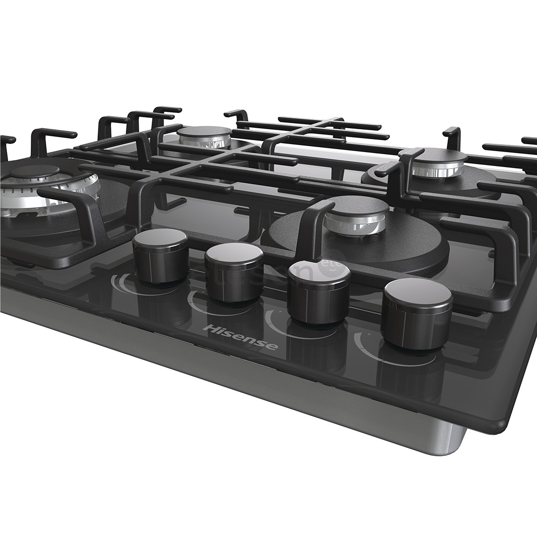 Hisense, width 60 cm, black - Built-in gas hob
