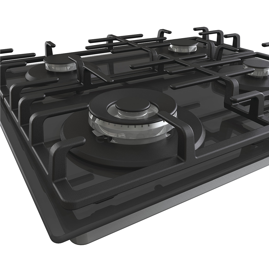 Hisense, width 60 cm, black - Built-in gas hob