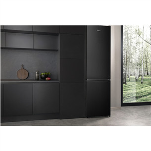 Hisense, NoFrost, 336 L, aukštis 202 cm, juodas - Šaldytuvas