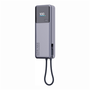Xiaomi Power Bank, 165 W, 10000 mAh, pilka - Išorinė baterija