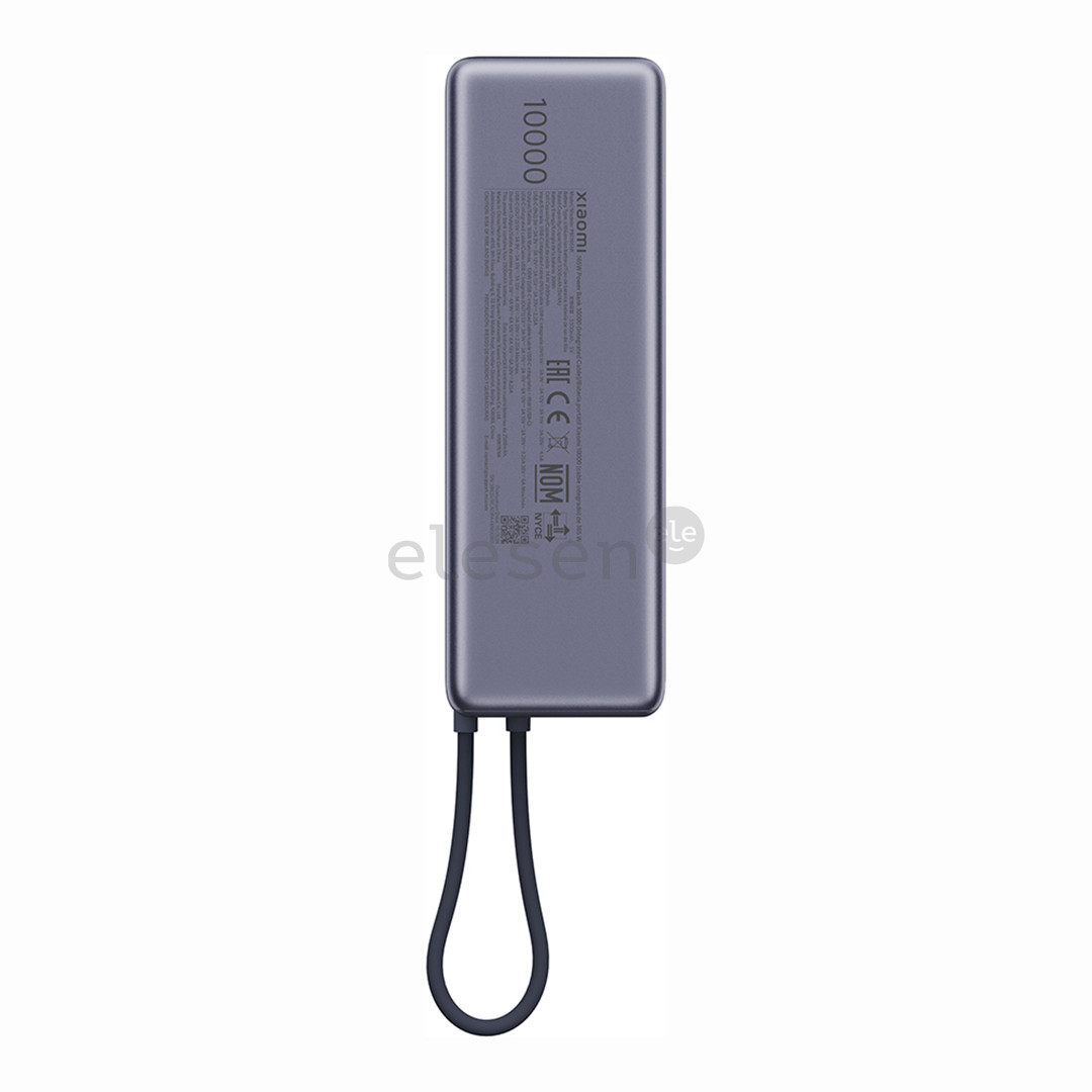 Xiaomi Power Bank, 165 W, 10000 mAh, gray - Power bank