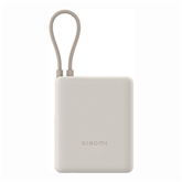 Xiaomi Power Bank, 33 W, 10000 mAh, integrated cable, smėlio spalvos - Išorinė baterija
