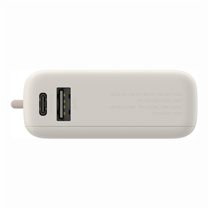 Xiaomi Power Bank, 33 W, 10000 mAh, integrated cable, smėlio spalvos - Išorinė baterija