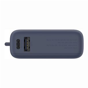 Xiaomi Power Bank, 33 W, 10000 mAh, integrated cable, mėlyna - Išorinė baterija